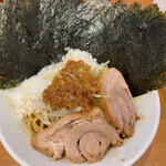 麺屋豚道場ぶた壱 - 煮干しまぜそば　アブラ　海苔×2、玉ねぎ
