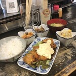 Nekketsu Taroyan - チキンナンバン+小鉢3種類800円