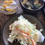 タイオーキッドレストラン - セットのサラダとスープとデザート
