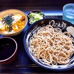 ゆで太郎 - ミニかつ丼と冷そばセット