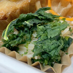 アルプスごはん - アルプスごはん弁当(\1,300)　パリパリケール（佐伯さん／福岡）とえのきのなめたけ