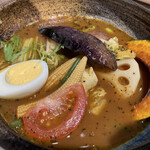 Kare Shokudou Kokoro - 14種の彩り野菜のスープカレー接写！