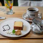 Cozy cafe kyoto - レモンとミントのパウンドケーキ