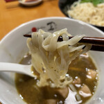 Japanese Soba Noodles 蔦 - モチモチ平打ち麺「手打ち麺のつけ麺」1500円