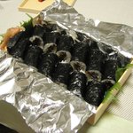 喜寿司 - 定番のかんぴょう巻き（わさび入り）をお土産にしてもらいました＾＾