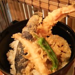 萩原製麺 - 車えび天丼