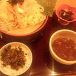 Wafuusousakuryourisai - 魚介つけ麺辛子高菜ご飯セット