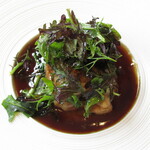 ラ メゾン ドゥ グラシアニ - 淡路・伝助穴子とフォアグラ 魚の出汁にウイスキーを合わせたソース