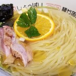 塩そば専門店 桑ばら - 地鶏たたきの昆布水塩つけそば