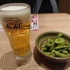 うまいものいっぱい いろはにほへと - 生ビールと枝豆