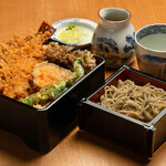 大海老天重とひと口せいろ Shrimp Tenju and bite-sized cold soba