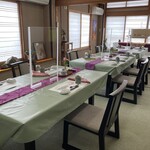 菊寿司 - ２階　庭の間アクリル板設置