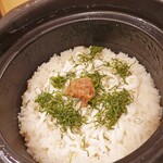 懐食 砂月 - 白魚と梅の釜飯