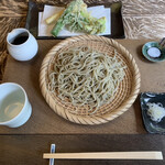 手打ち蕎麦 こはし - アスパラとそら豆天せいろ