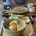 手打ち蕎麦 こはし - 小えびの冷やし天ぷらそば