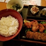 Kushimuchou - 揚げ物定食 500円 ライス大盛(無料)