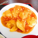 中国酒菜 味楽 - 選べるランチ定食・海老チリソース　７８０円（税込）海老チリソースのアップ【２０２１年５月】
