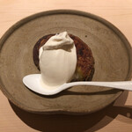 にい留 - さつま芋とミルクジェラート
      →2時間以上10回に分けながらの見極めで完全にキャラメリゼを纏ったさつま芋と穴子を揚げる頃にスイッチを入れた出来立てのミルクジェラートを一緒に楽しむ贅沢…美味しい♡