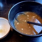 らーめん恵岳房 - にごり炙り醤油らーめん。スープ残しま～す…