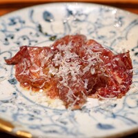肉割烹 上 - 黒毛和牛の８ヶ月熟成のソトモモの生ハム