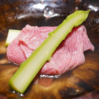 肉割烹 上 - サーロインのシャブシャブ