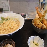 Ningyouchou Marukiyo Shouten - 鶏白湯ラーメンとミニ天丼　\800(21-05)