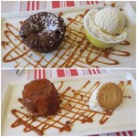 La Mère Poulard - 上が私，下が友人のデザート