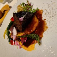 オーグードゥジュール メルヴェイユ 博多 - 国産黒毛和牛ホホ肉の赤ワイン煮込み　季節野菜添え