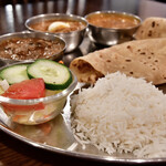 Andhra Dining GINZA - Bランチセット@税込1,090円：ライスは、もちろんデフォで“バスマティ”です。