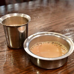 アーンドラ・ダイニング - マサラチャイ@税込300円：うまく泡を立てられず。。