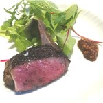 La Brianza - 北海道産2006年生まれ非熟成経産牛炭火焼き。ブリアンツァの炭火焼き大好き♡ 本当に毎回どのお肉も味わい濃く個性的ジューシーでとてもとてもおいしい＼(^-^)／