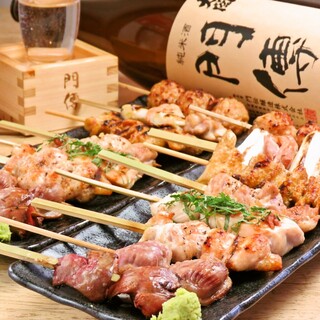 Enjoy our fresh local chicken Yakitori (grilled chicken skewers) grilled over binchotan charcoal!