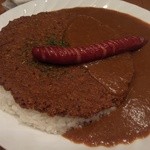 カレー屋パク森 - パク森市ヶ谷本店(パク森カレー中盛+ソーセージ)