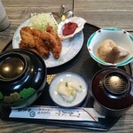 かき船 - カキフライ定食1400円