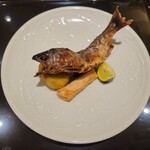 日本料理 晴山 - アマゴ揚げ ばちこの春巻 空豆コロッケ