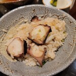 日本料理 晴山 - 蛸の炊き込みご飯