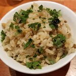 麺屋 六感堂 - 浅利と生姜と大葉の炊き込みご飯