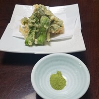料亭 香梅咲 - ◇揚げ物 蟹しんじょ(抹茶塩)
