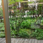 六花亭 - 店内から見える、六花の庭