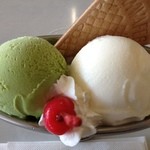 レストラン和家 - 美味二色アイスクリームのアップ写真！