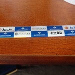 松屋 - 箸袋は松屋フーズ系列店のロゴが並びます