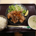 とり料理 仙臺 鳥ふく - 仙台味噌から揚げ定食780円