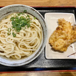 松製麺所 - 冷かけうどん2玉　とり天