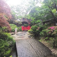 とうふ屋うかい 鷺沼店 - 庭園の入口