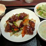 香厨 - 黒酢酢豚定食７５０円也