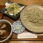 蕎麦切り 春のすけ - ネギ天つけそば
