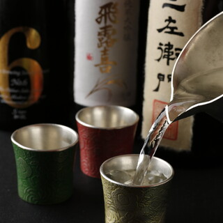 備齊了講究的日本酒。通常有30種以上