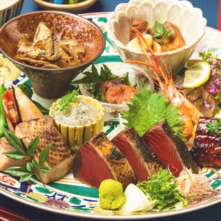 個室確約限定ランチ ディナーでのご利用もok 乾杯ノンアルコールスパークリング付き 高知厳選食材を味わう贅沢ランチ会席 9品 2 500円 税込 わらやき屋 横浜 平沼橋 居酒屋 食べログ