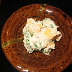 鮨 福原 - 柿とインゲンの白あえ