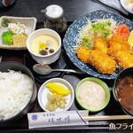 はせ川 - 魚フライ定食 1100円